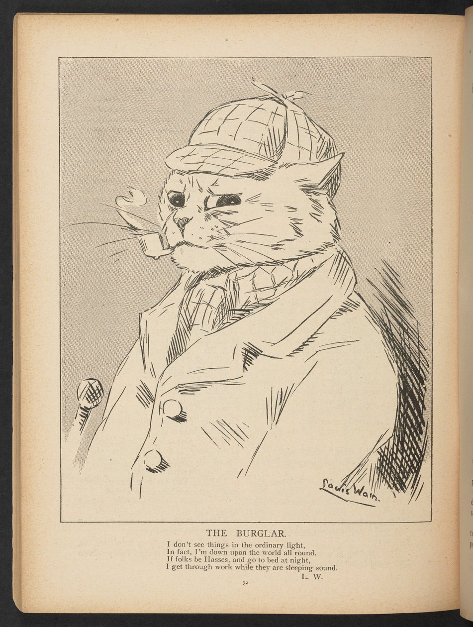 A betörő, a 72. oldalról, Louis Wain Annual alkotó: Louis Wain