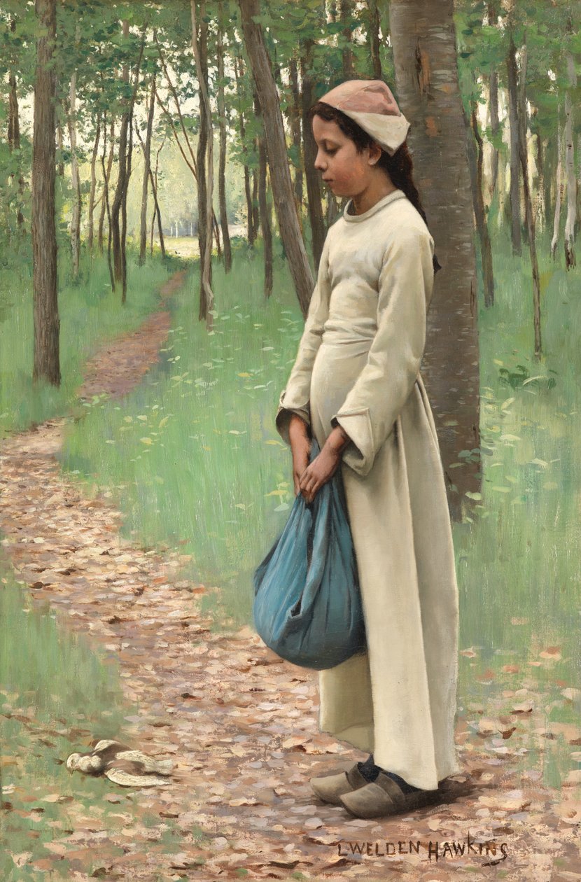 Lány Bindle-vel alkotó: Louis Welden Hawkins