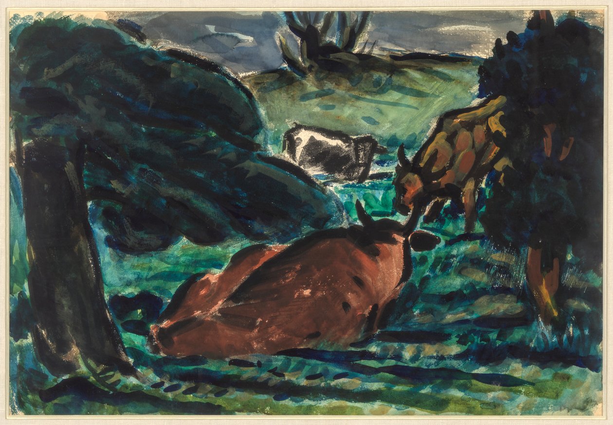 Fekvő tehenek, 1920-as évek. alkotó: Louis Wiesenberg