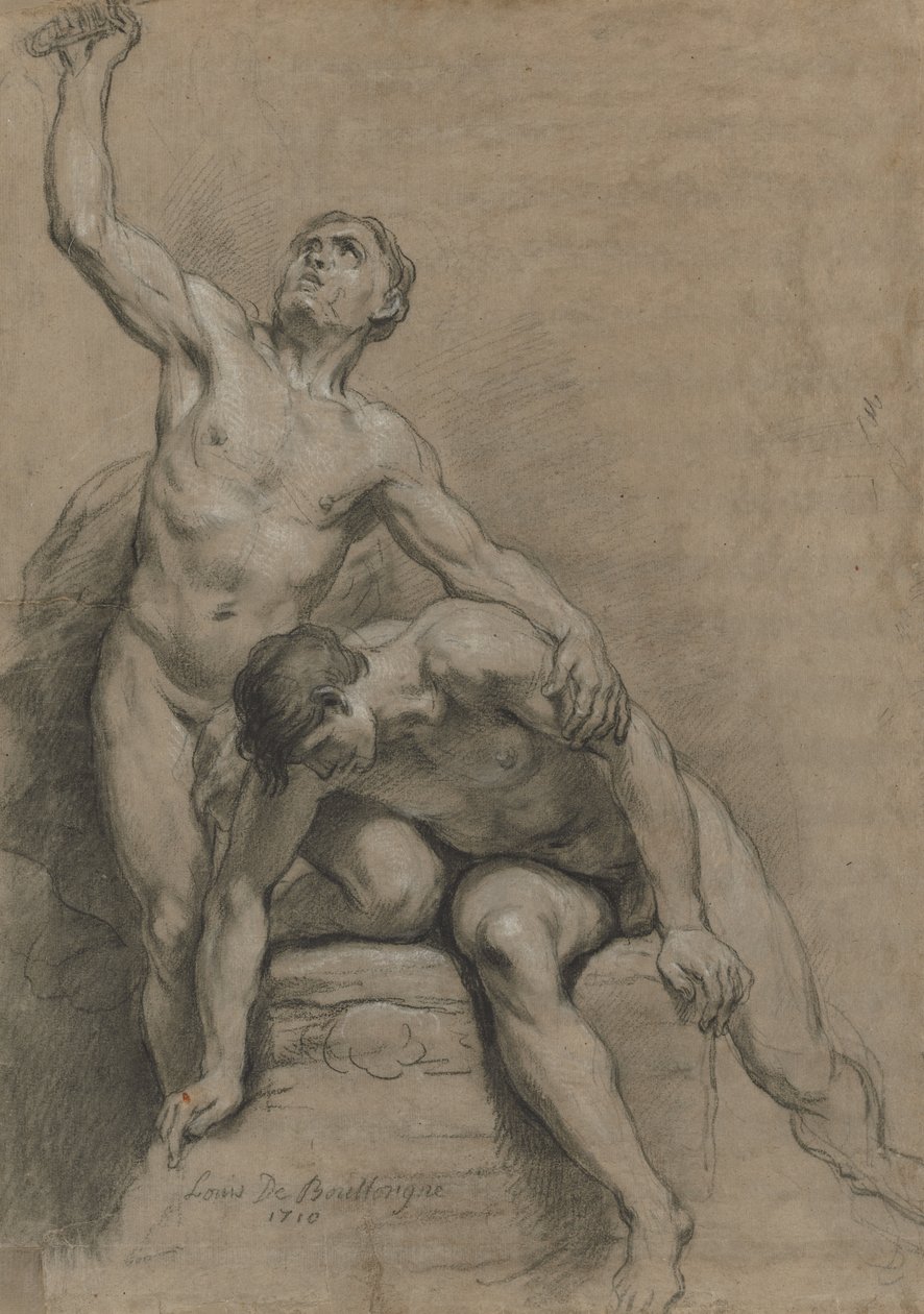 Két férfi akt, 1710. alkotó: Louis de Boullogne