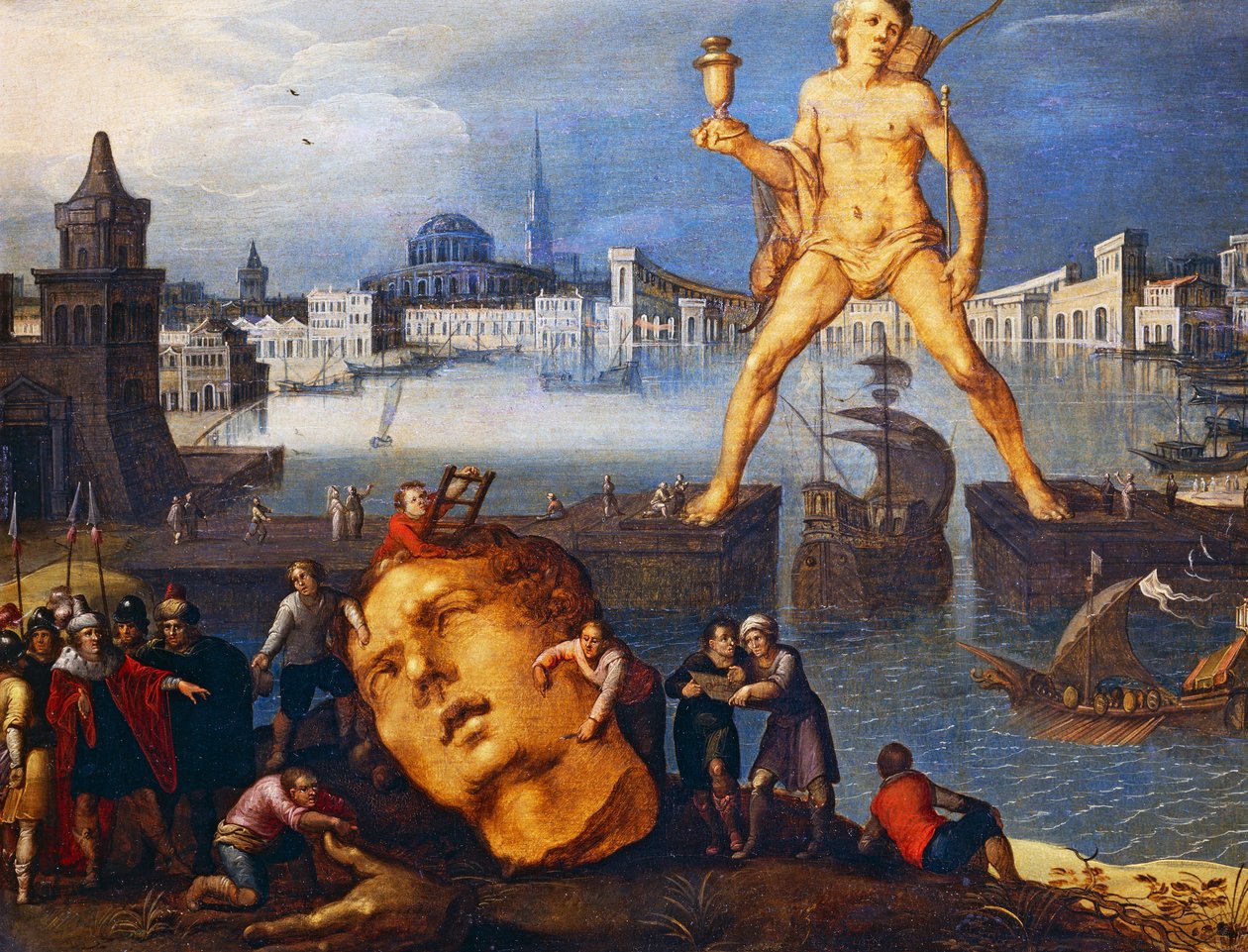 A rodoszi kolosszus (olaj, fa) alkotó: Louis de Caulery