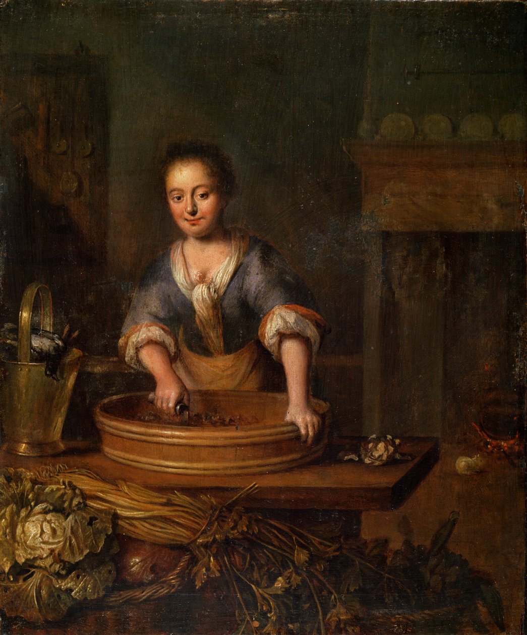 Egy szakács, holland festmény a 18. századból alkotó: Louis de Moni