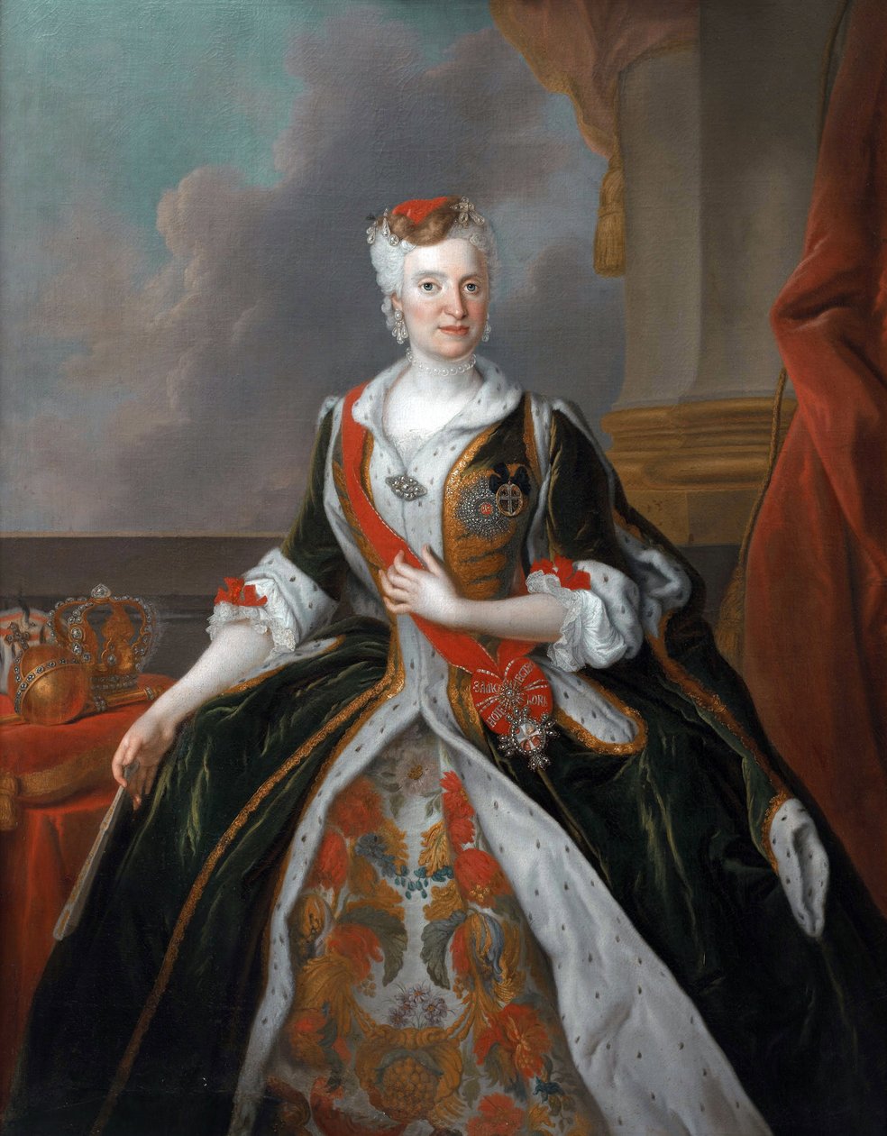 Marie Josephe de Habsbourg osztrák főhercegnő (Maria Josepha, III. lengyel Augustus felesége) - Maria Josepha osztrák portréja (1699-1757) - Silvestre, Louis de (1675-1760) - 1733 után - Olaj, vászon - 155x118 cm - Wilanow Palota Múzeum alkotó: Louis de Silvestre
