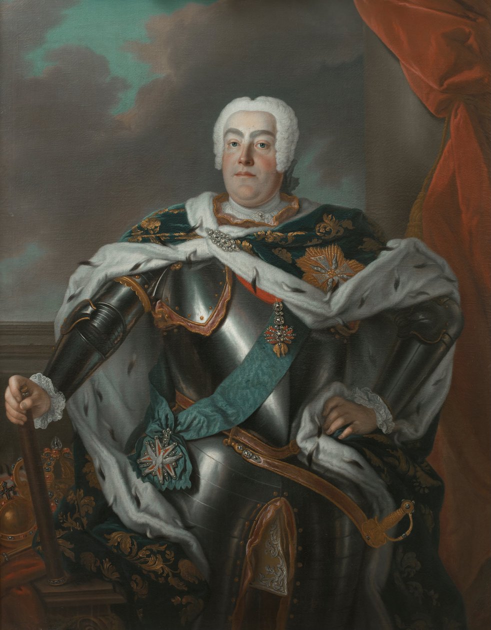 Lengyelország III. Augustus portréja alkotó: Louis de Silvestre