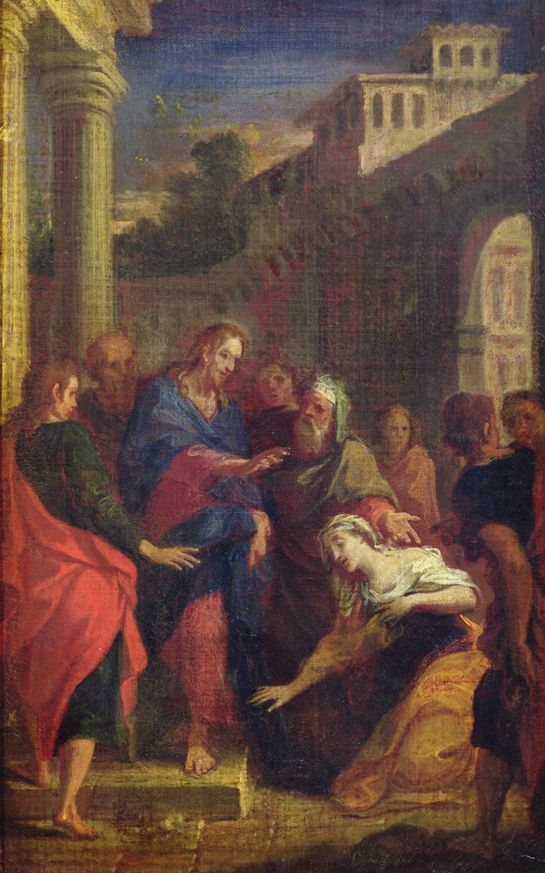 Jézus meggyógyítja a vérző asszonyt alkotó: Louis de, the Younger Boulogne