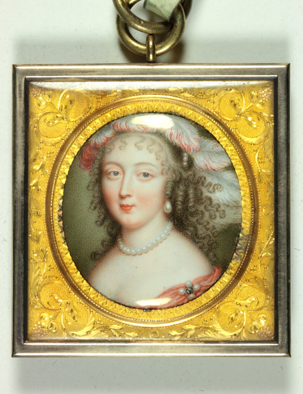 Egy hölgy, Barbara Villiers, Cleveland hercegnője (zománc) alkotó: Louis du Guernier