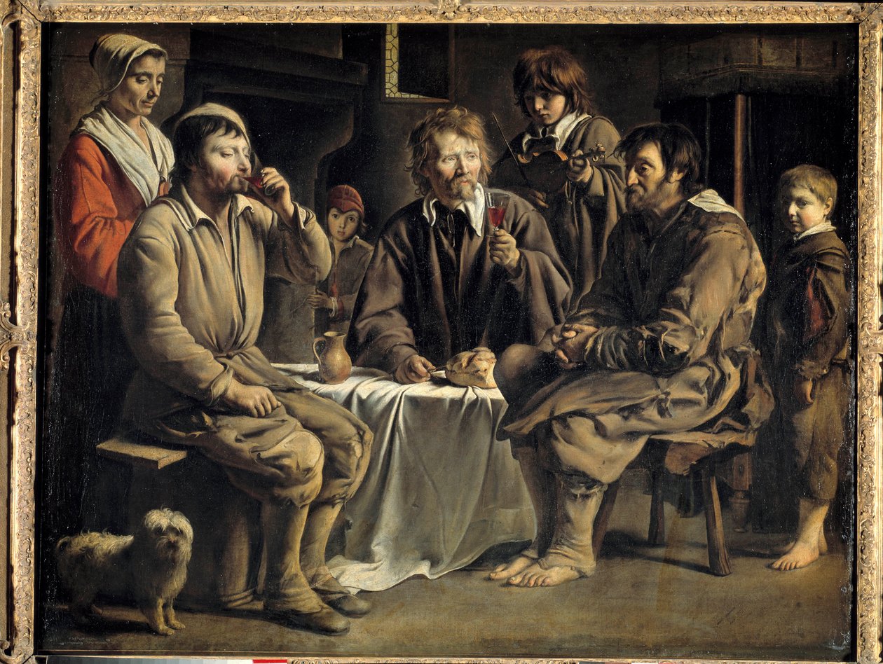 Nain Lajos paraszti étkezési festménye (1600/1610-1648) alkotó: Louis le Nain