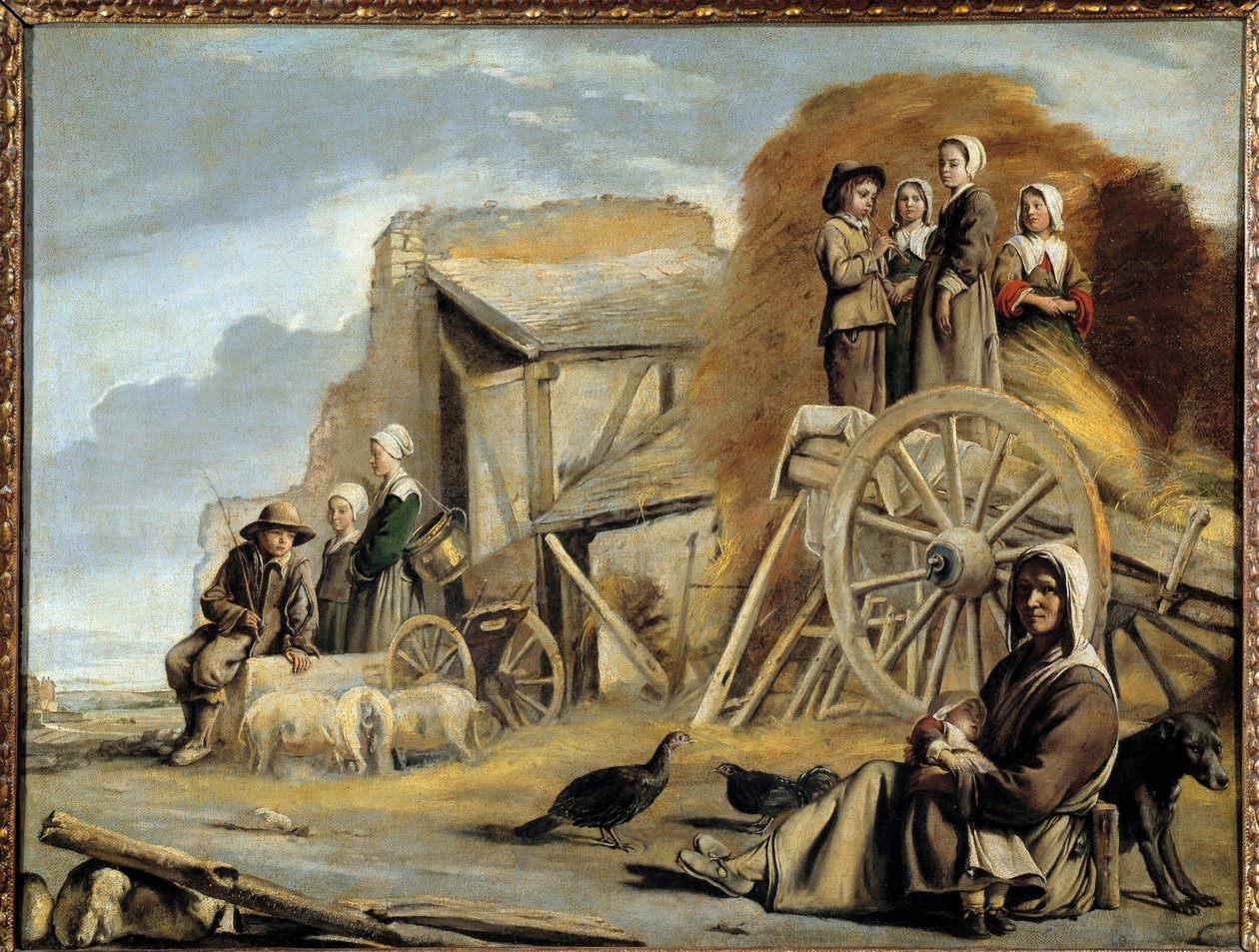 A szekér vagy a széna visszatérése Louis Le Nain festménye (1593-1648) alkotó: Louis le Nain