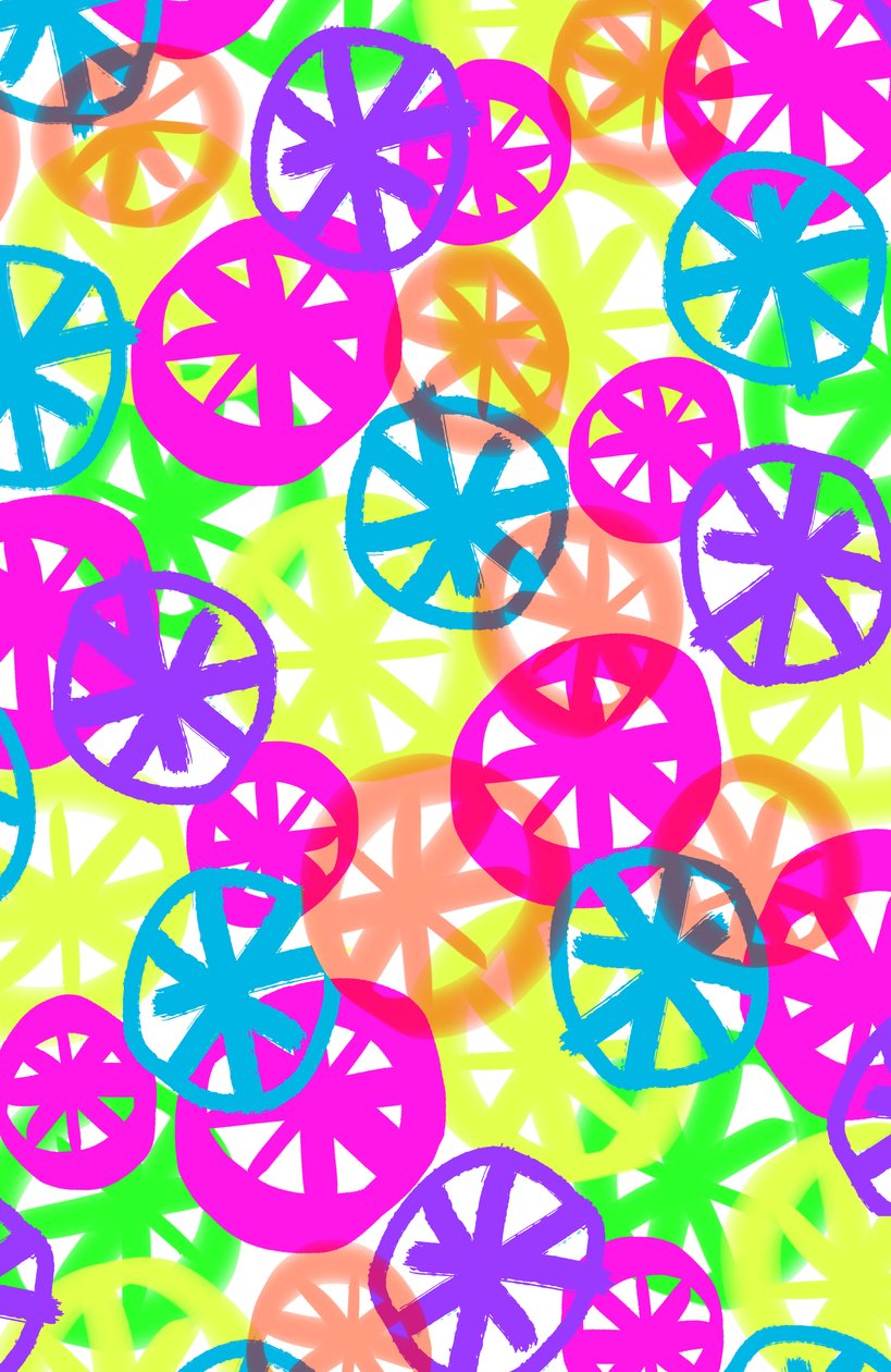 Neon Circles, 2017, digitális média alkotó: Louisa Hereford