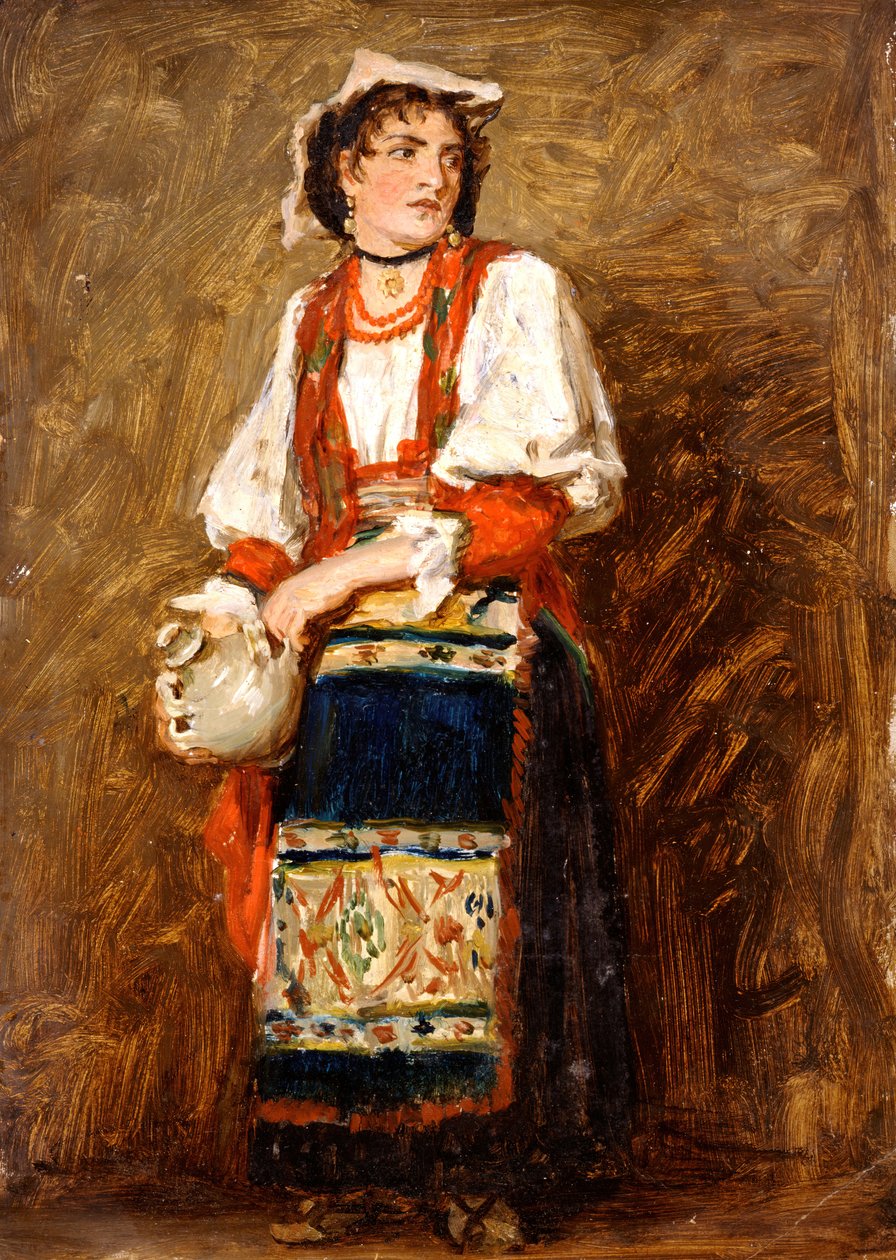 Tanulmány egy olasz savoyai parasztlányról, 1874-1880. alkotó: Louisa Starr