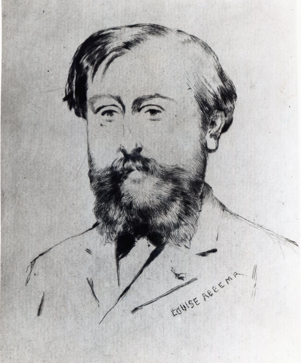 Leo Delibes (tinta, papír) alkotó: Louise Abbéma