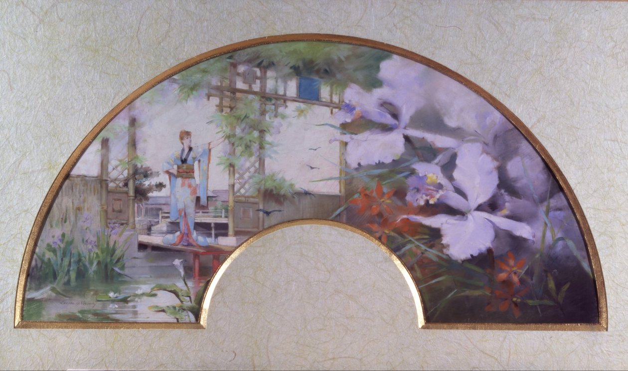 Sarah Bernhardt egy japán kertben alkotó: Louise Abbéma
