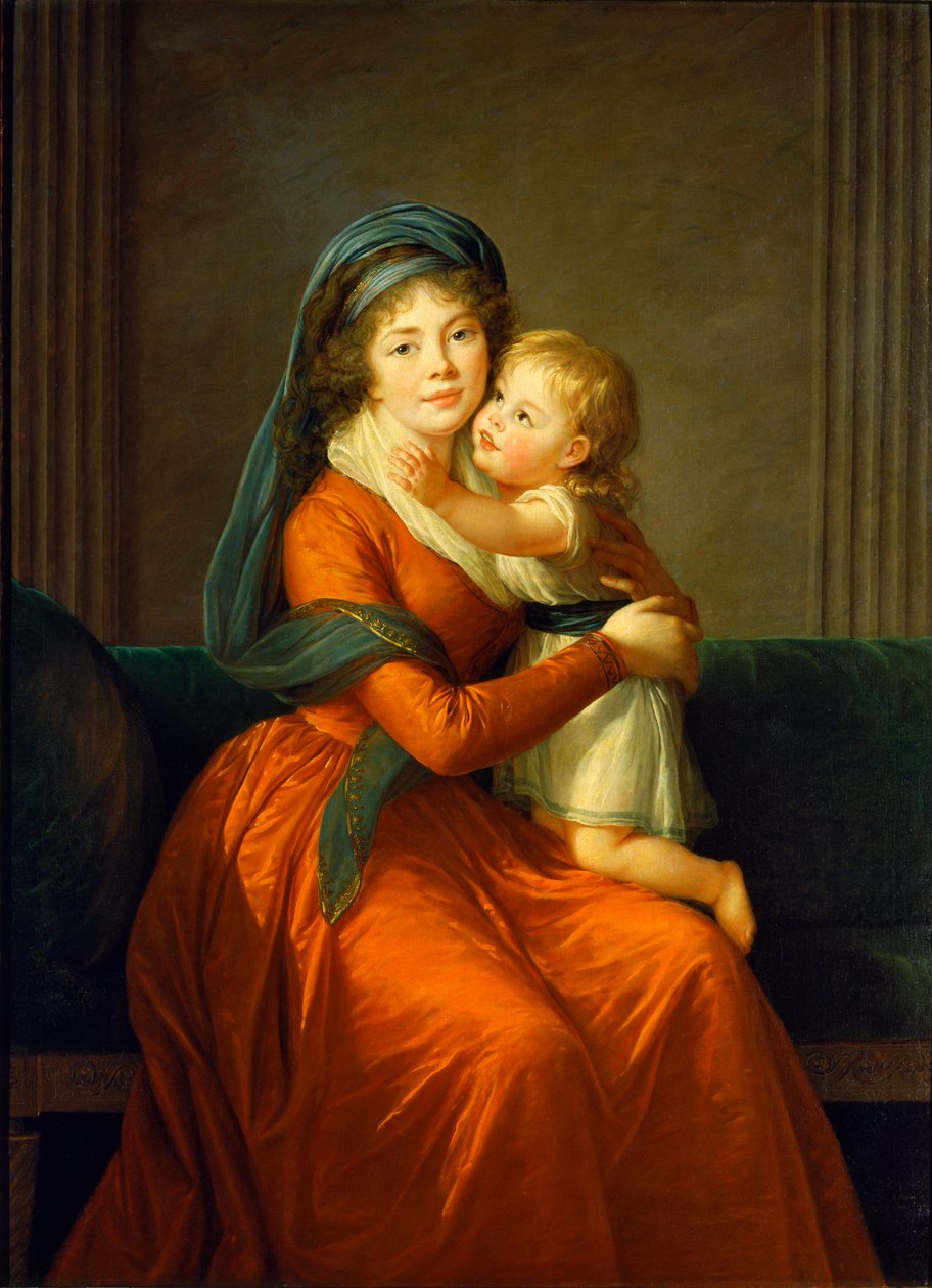 Alexandra Golitsyna hercegnő és fia, Piotr portréja alkotó: Elisabeth Louise Vigee Lebrun