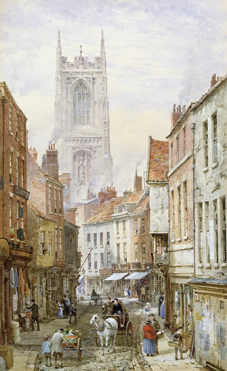 Kilátás Irongate-ra, Derby alkotó: Louise Ingram Rayner