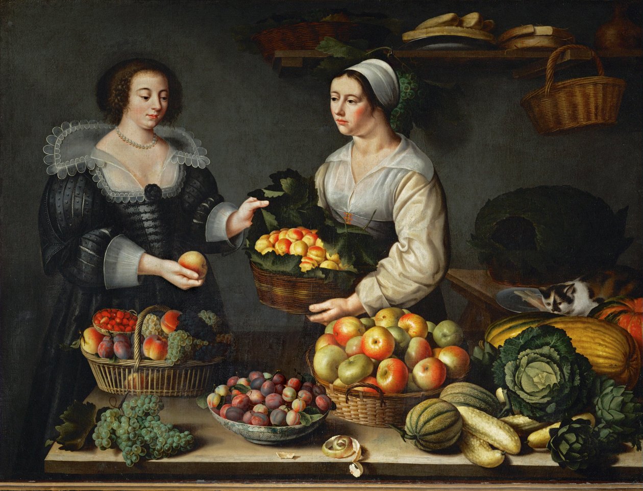 La marchande de fruits et legumes - A zöldséges ... alkotó: Louise (circle of) Moillon