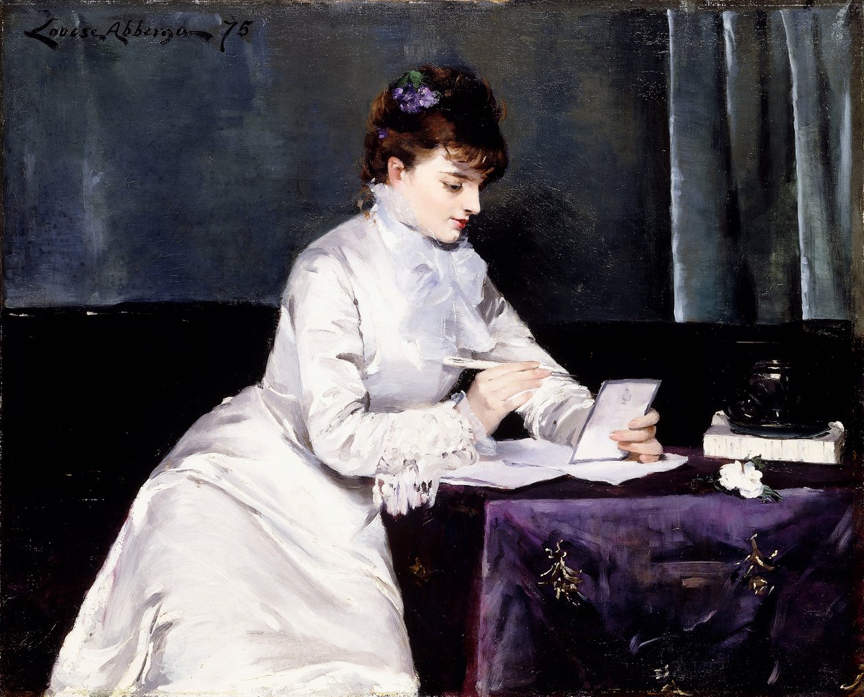 Madame Lucien Guitry portréja, 1876 alkotó: Louise Abbéma