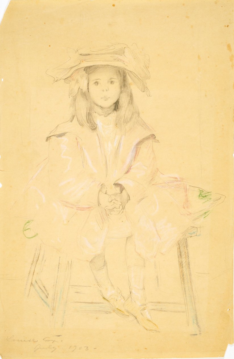 Cím nélkül (Ülő fiatal lány) alkotó: Louise Cox