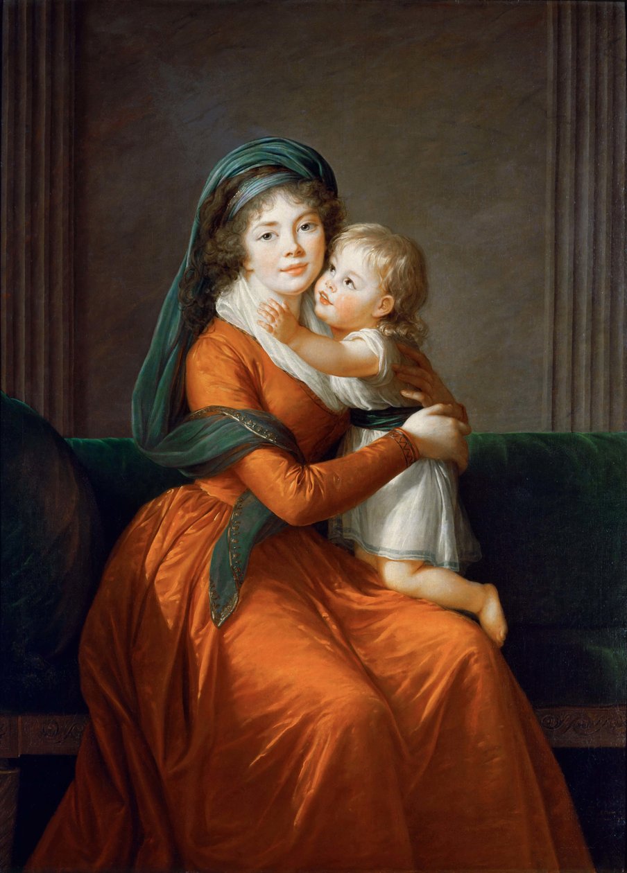 Alexandra Golicyna hercegnő portréja fiával, Pjotrral, 1794. alkotó: Elisabeth Louise Vigee Lebrun