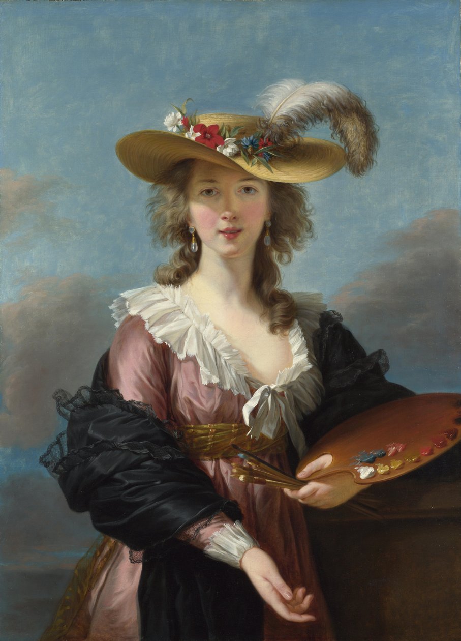 Önarckép szalmakalapban, 1782. alkotó: Elisabeth Louise Vigee Lebrun