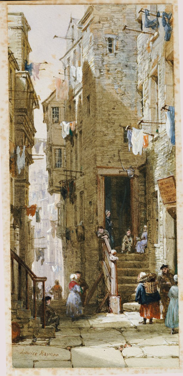 Utcai jelenet Edinburgh-ban alkotó: Louise Ingram Rayner