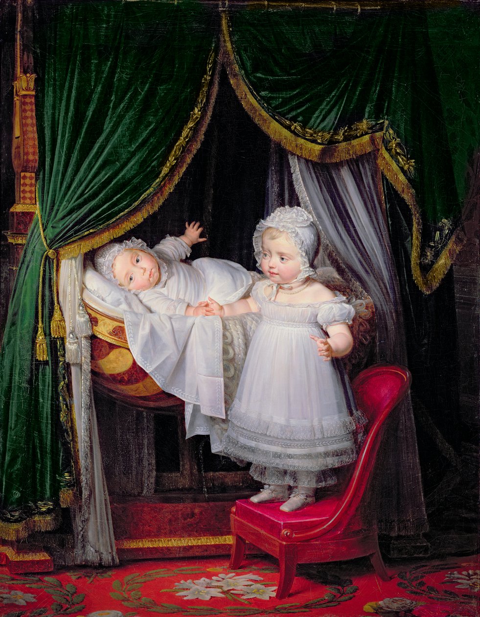 Henri-Charles-Ferdinand of Artois (1820-83) Bordeaux hercege és nővére, Louise-Marie-Therese of Artois (1819-64) a Tuileriákban alkotó: Louise Marie Jeanne Hersent