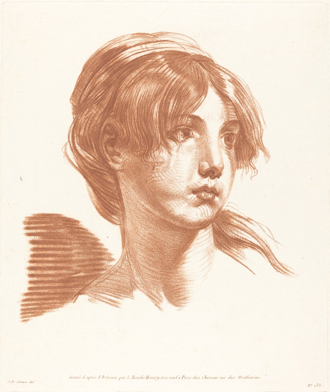 Egy lány feje alkotó: Louise Rosalie Hémery after Jean Baptiste Greuze