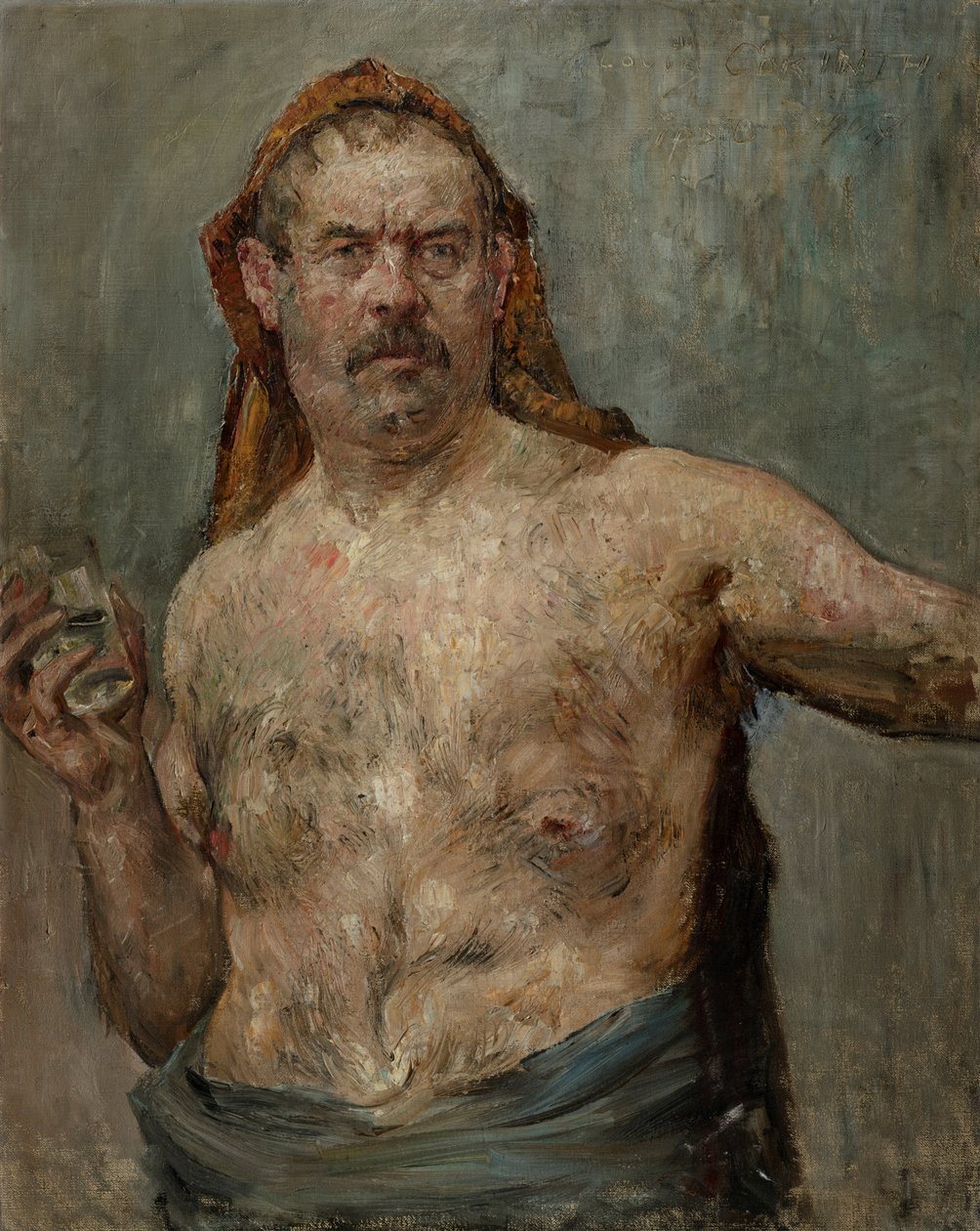 Önarckép üveggel, 1907 alkotó: Lovis Corinth