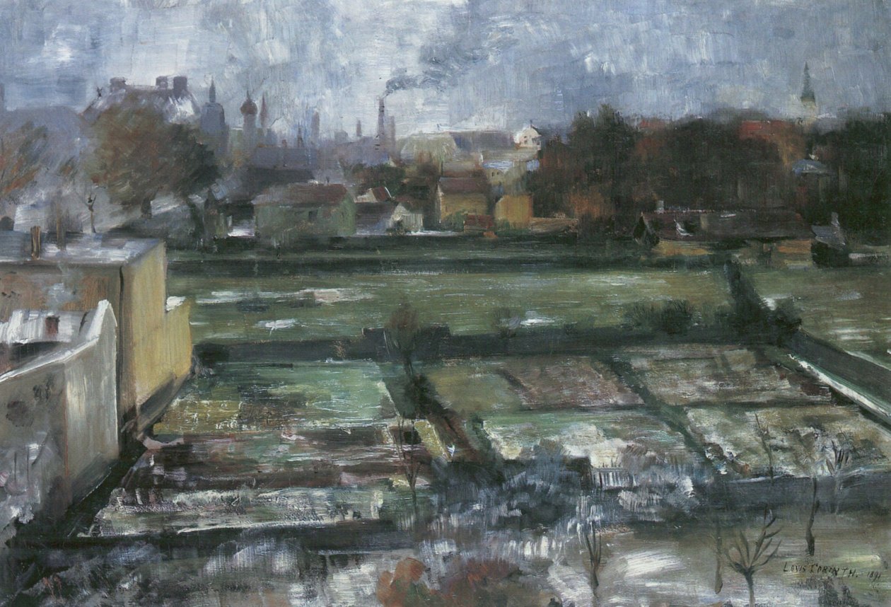 Kilátás a stúdióból alkotó: Lovis Corinth