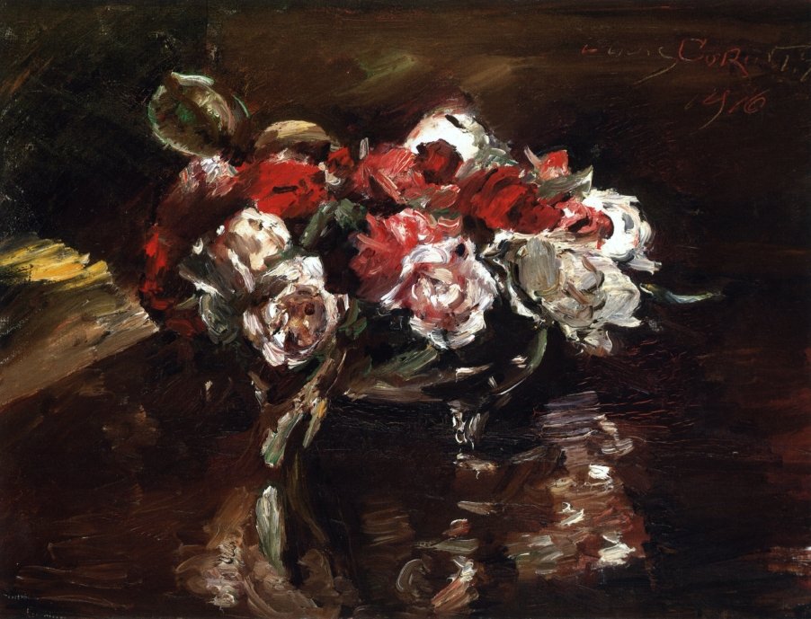 Blumenstillleben Angol: Virágos csendélet alkotó: Lovis Corinth