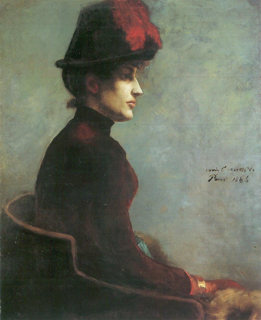 Egy hölgy portréja, Parisn alkotó: Lovis Corinth