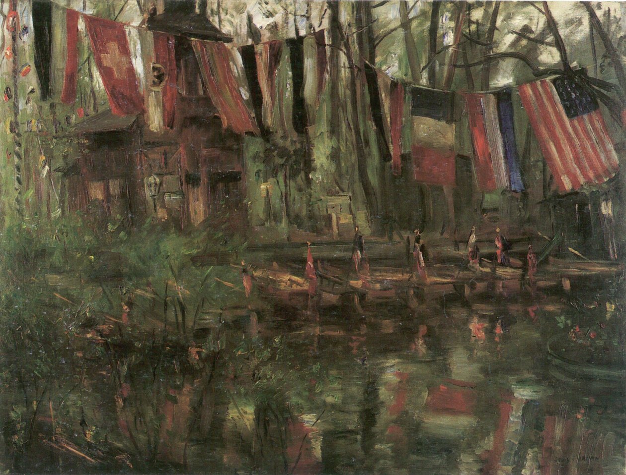 Az új tó a berlini Tiergartenben alkotó: Lovis Corinth