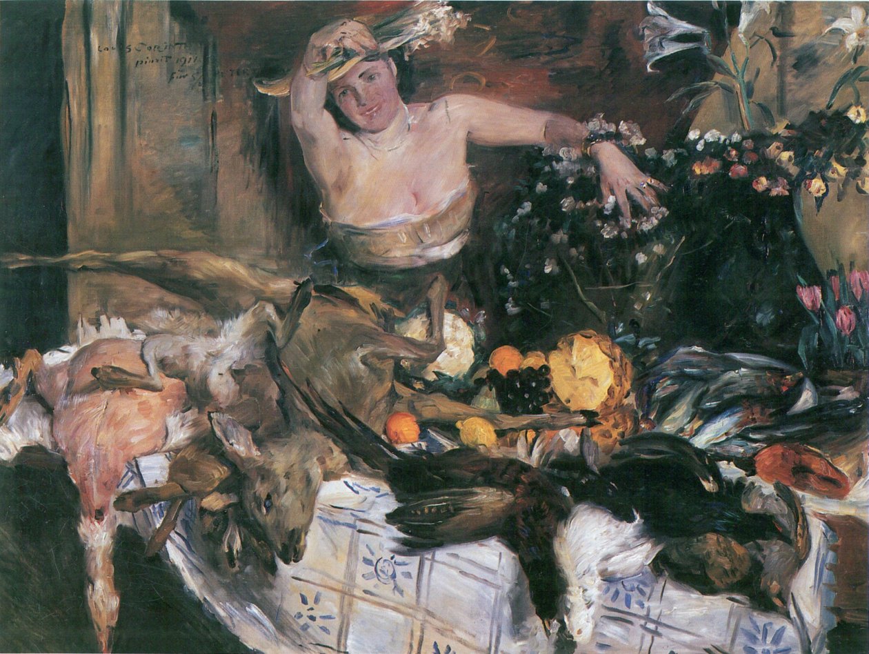  Nagy csendélet ábra születésnapi kép alkotó: Lovis Corinth
