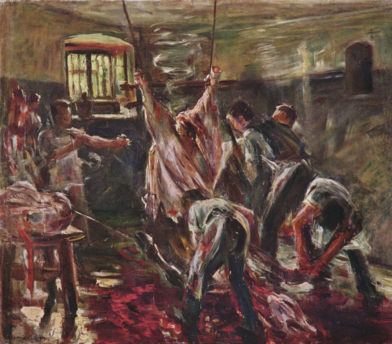 A vágóhídon alkotó: Lovis Corinth