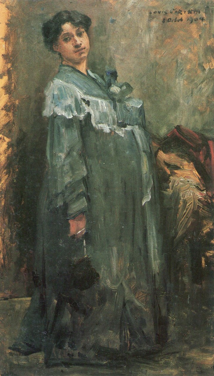 Selyemkabátban alkotó: Lovis Corinth