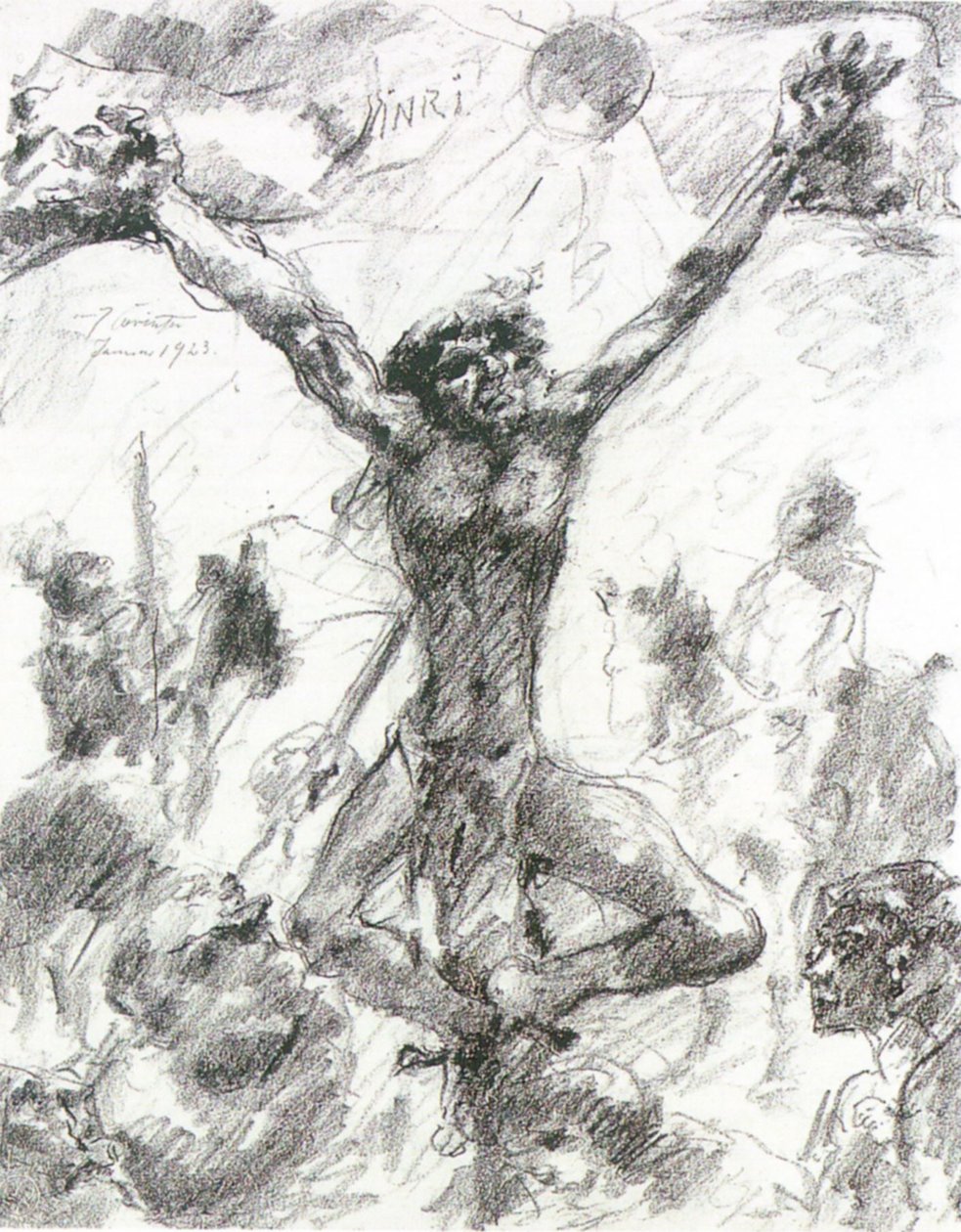 Keresztre feszítés alkotó: Lovis Corinth