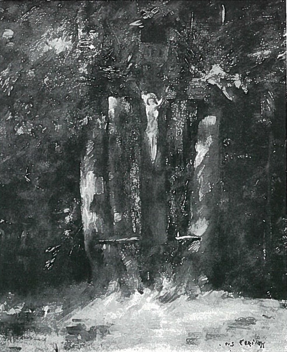 Feszület az erdőben alkotó: Lovis Corinth