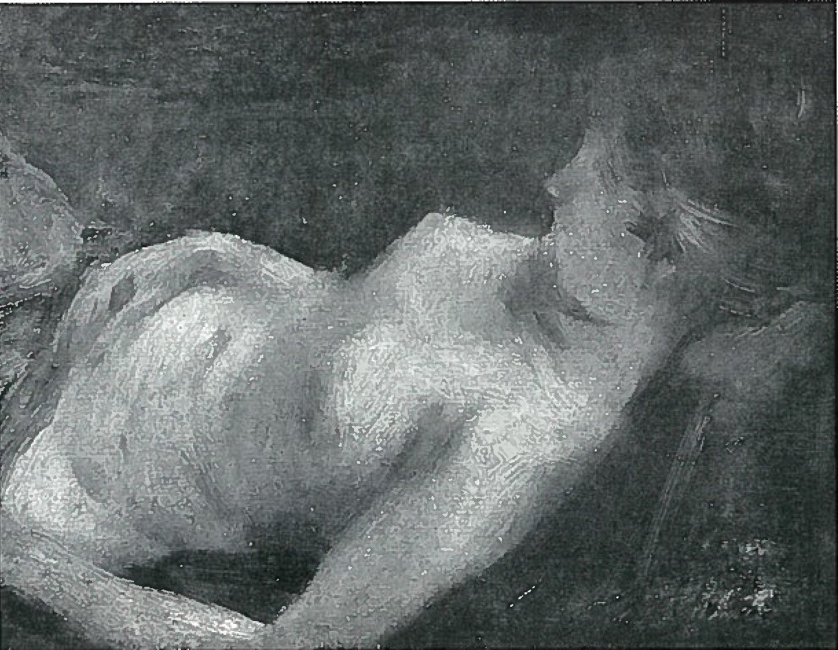 Fekvő női fél aktok alkotó: Lovis Corinth