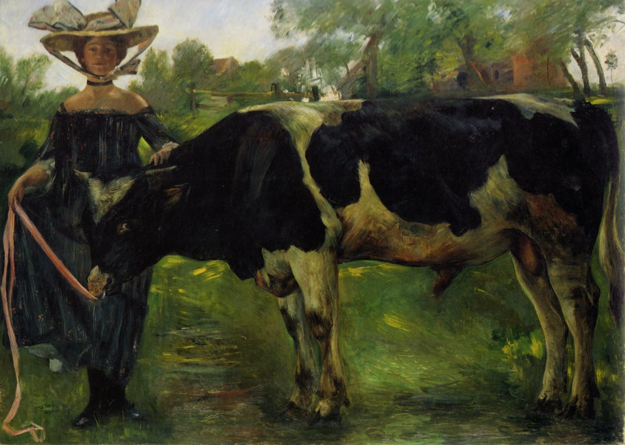 Lány bikákkal alkotó: Lovis Corinth
