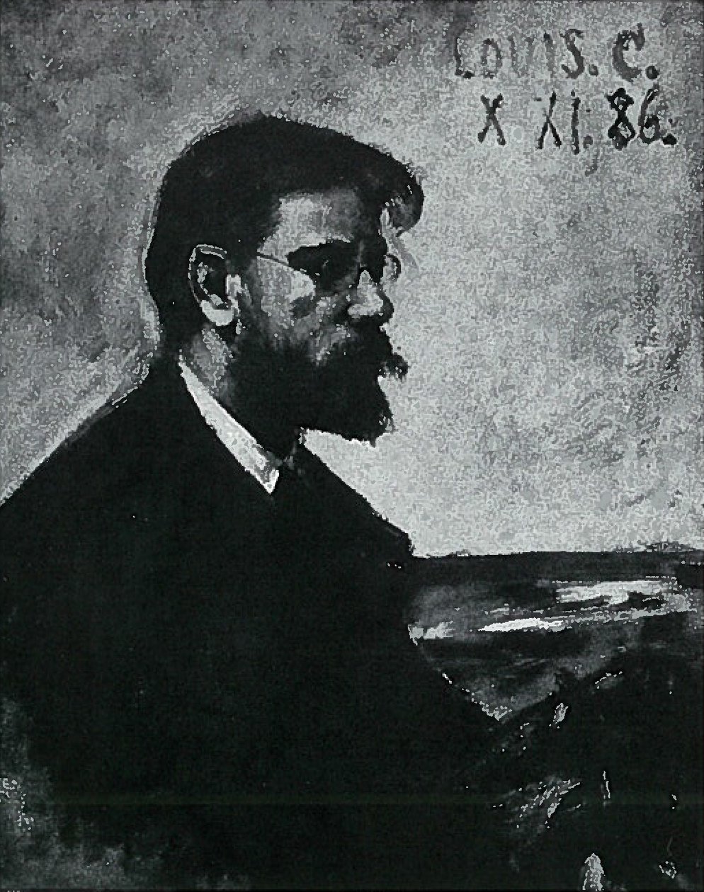 Heinrich Fricken festő arcképe alkotó: Lovis Corinth