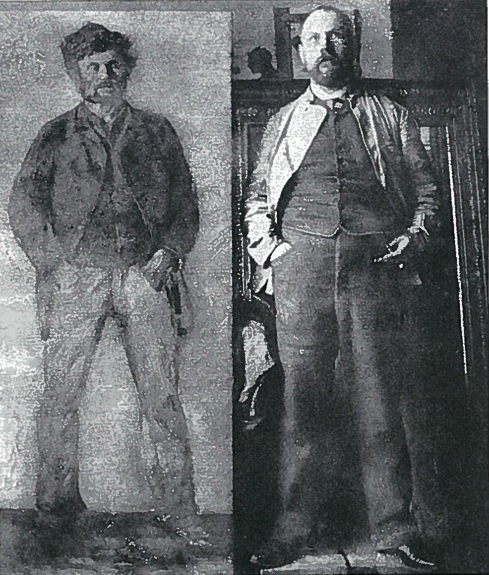 Egy fiatalember portréja; 1889 -ben készült stúdiófotóból rekonstruálva alkotó: Lovis Corinth