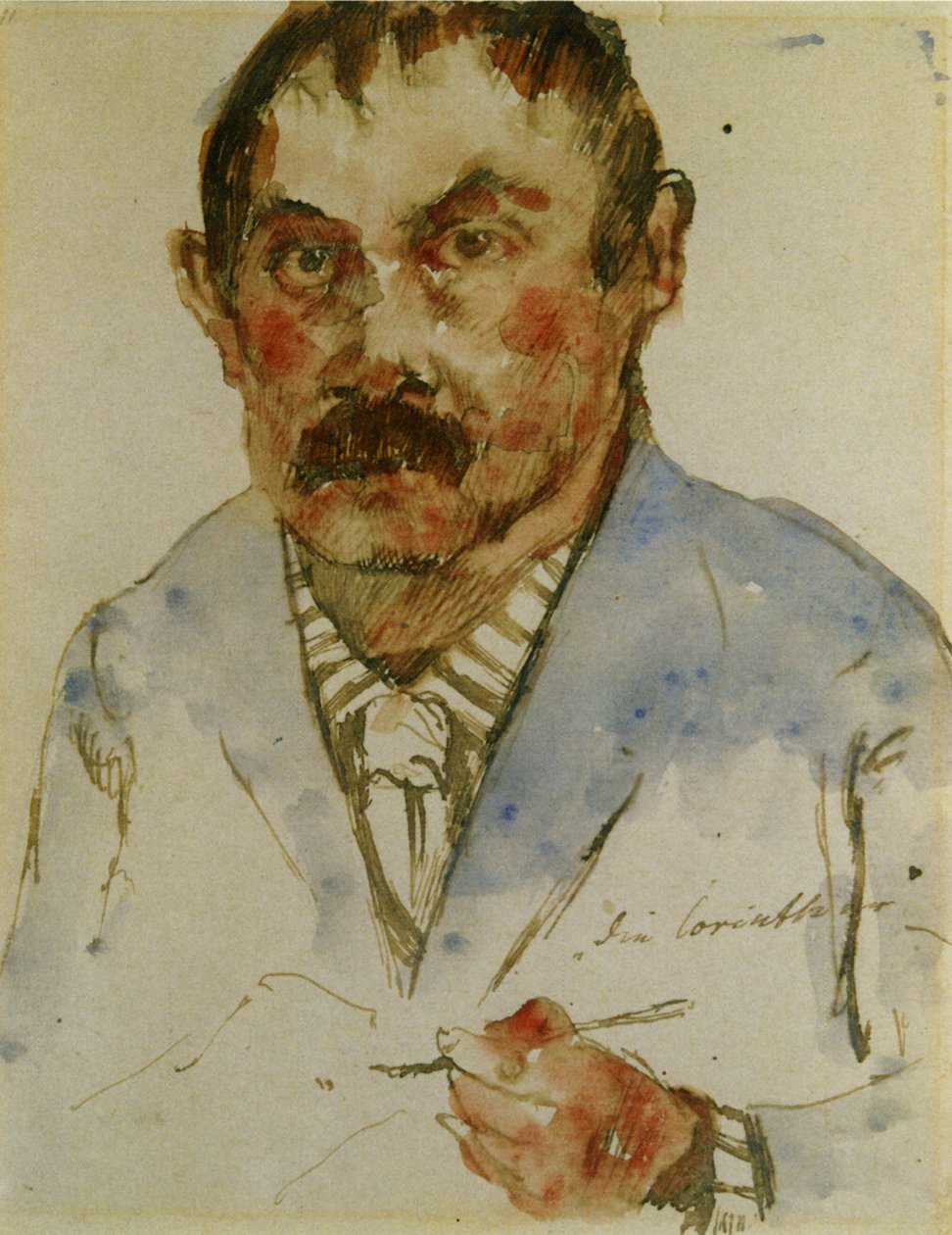 Önarckép ecsettel a kezében alkotó: Lovis Corinth