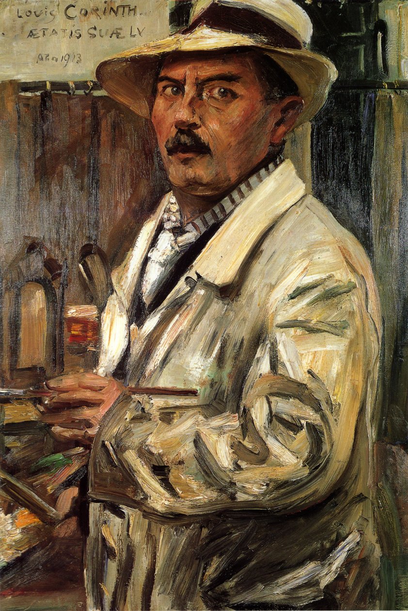 Önarckép szalmakalapkal alkotó: Lovis Corinth