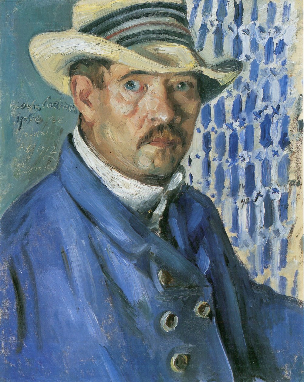 Önarckép panama sapkával alkotó: Lovis Corinth