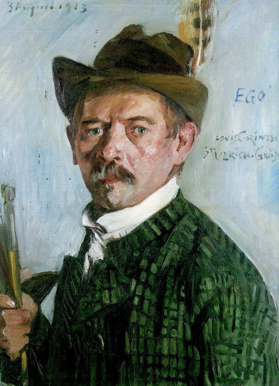 Önarckép tiroli kalapban alkotó: Lovis Corinth