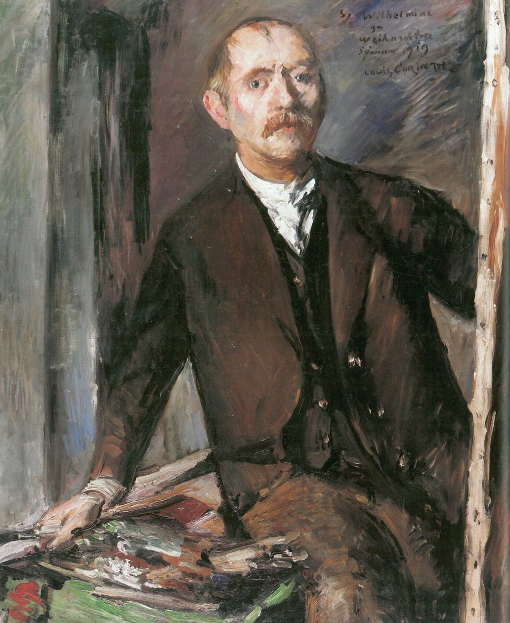 Önarckép a relé előtt alkotó: Lovis Corinth