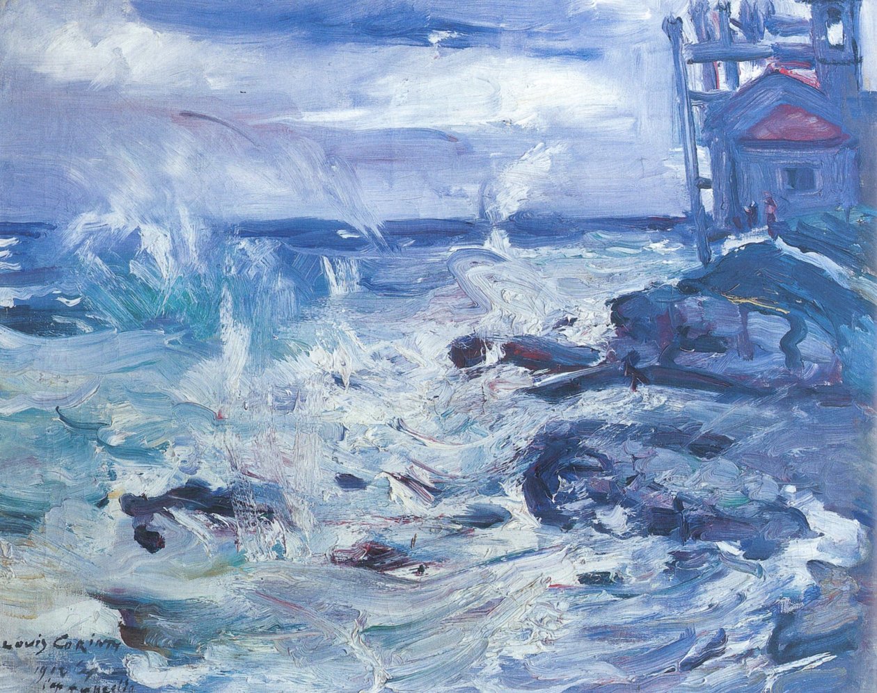 Vihar a Cap Ampeglion -on alkotó: Lovis Corinth