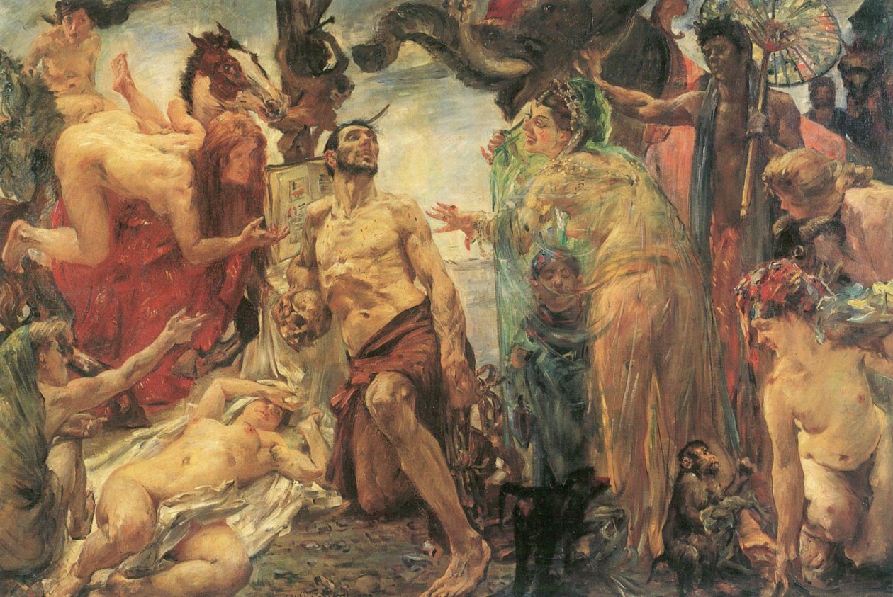 Szent Antal kísértése Gustave Flaubertn után Angolul: Szent Antal kísértése Gustave Flaubertn után alkotó: Lovis Corinth