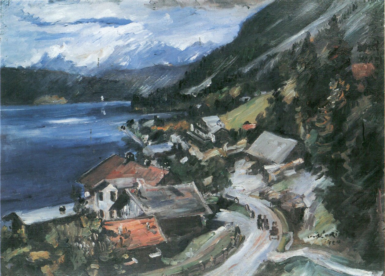 Walchensee, szerpentinek alkotó: Lovis Corinth
