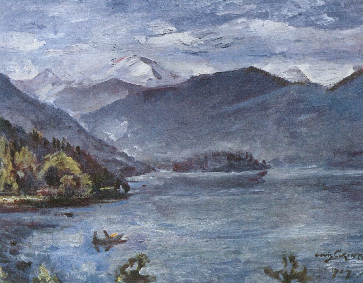 Walchensee, kék tájak alkotó: Lovis Corinth