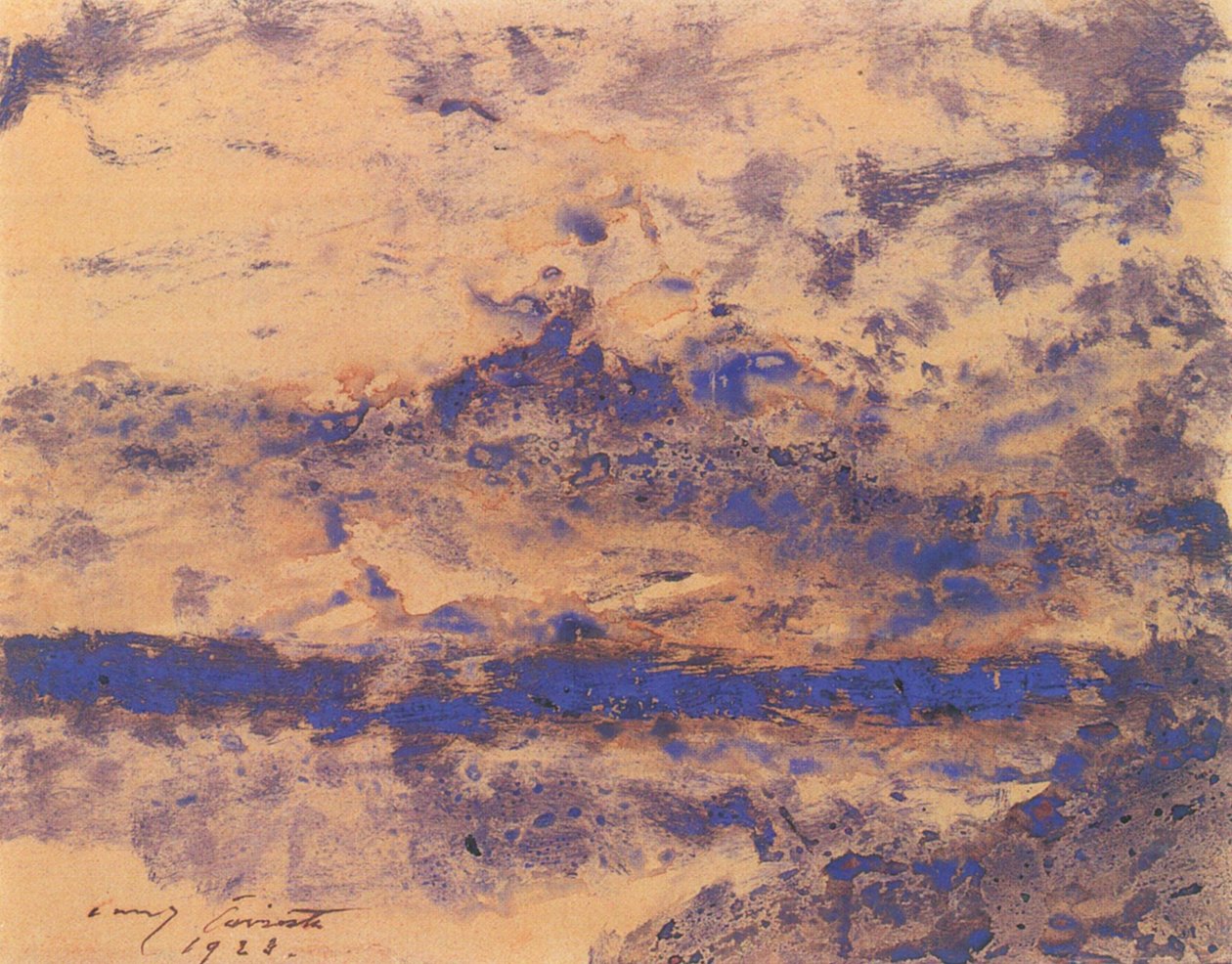 Felhők uberm tó alkotó: Lovis Corinth